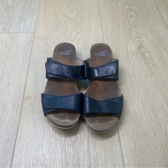 Dansko Vienna black leather sandals orthopedic - Picture 1 of 6